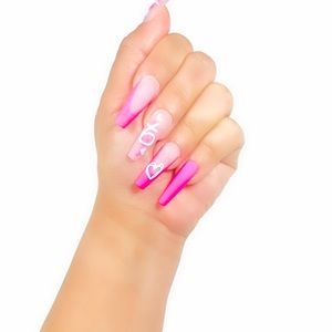 Long coffing pink love finish matte